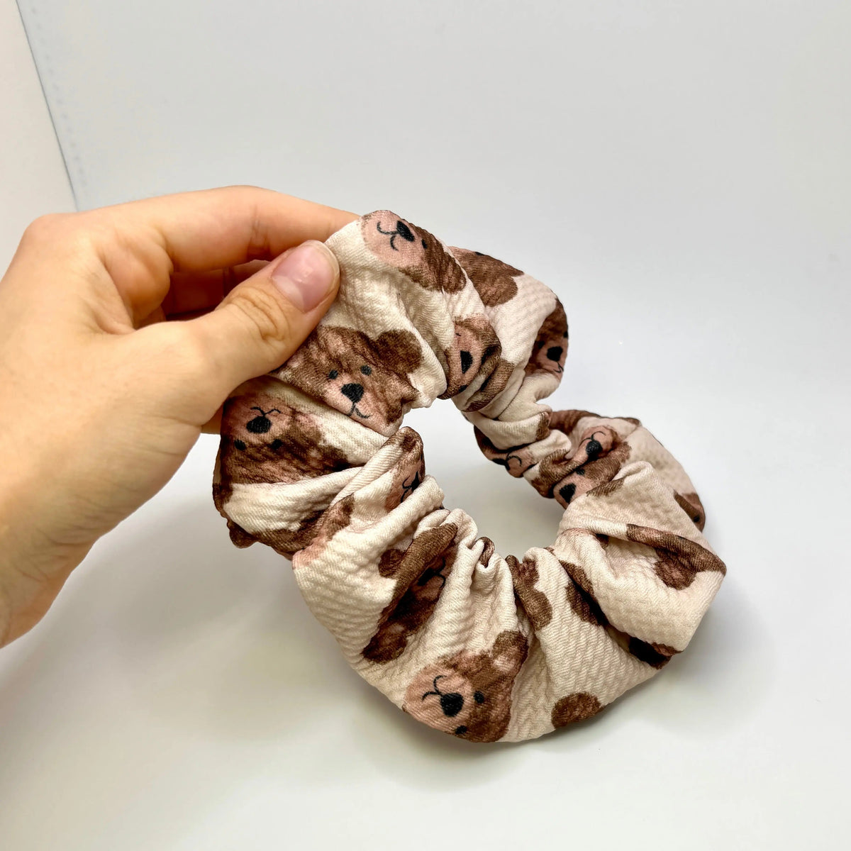 Mini Teddy Bear Bullet Scrunchie