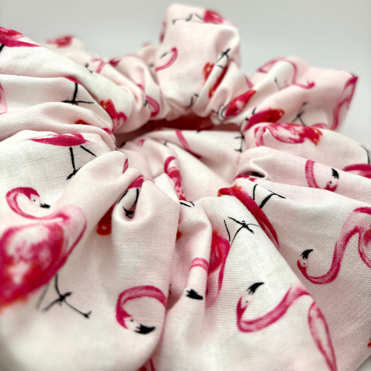 Pink Flamingo Summer Scrunchie