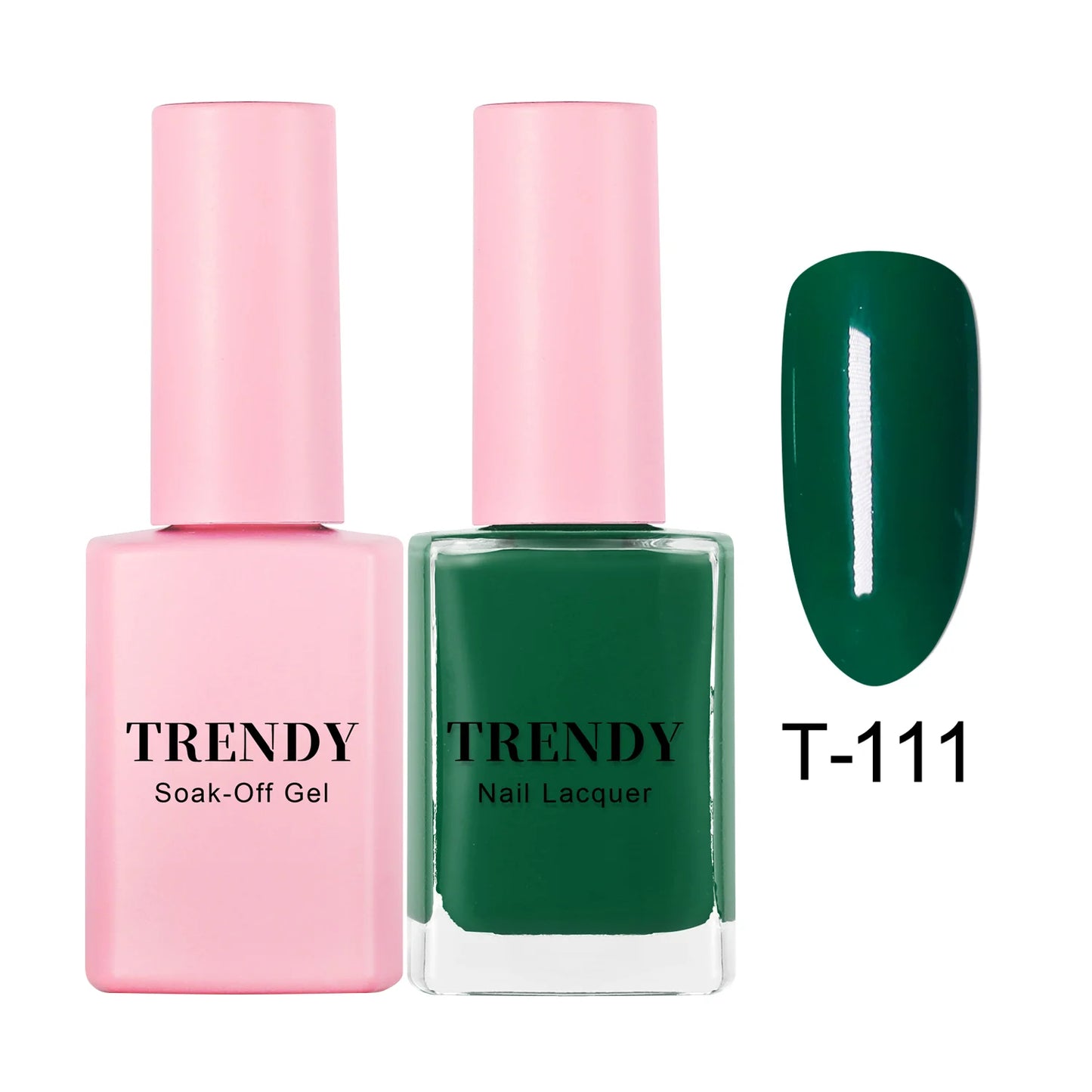 T-111 DARK GREEN | TRENDY DUO GEL & LACQUER