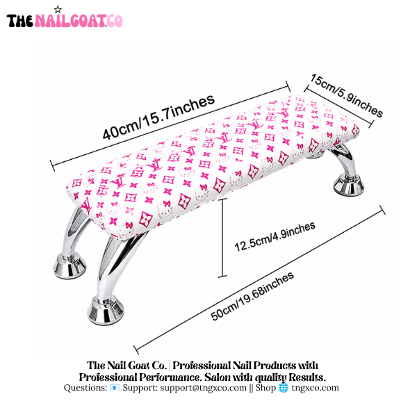 TheNailGoatCo Luxury Nail Armrests | Pink Kitty LV