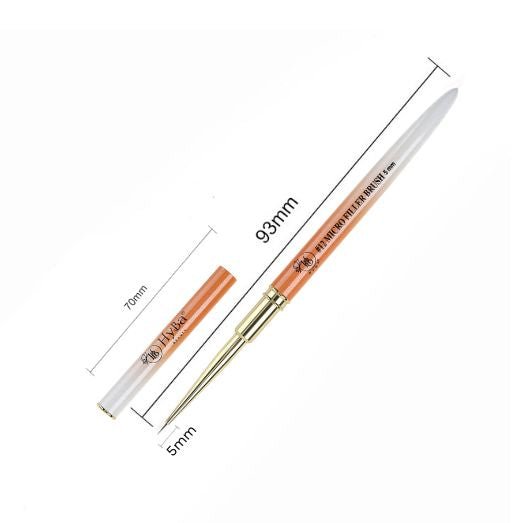 MICRO FILLER Nail Brush / 5mm #12 Kolinsky Bristles
