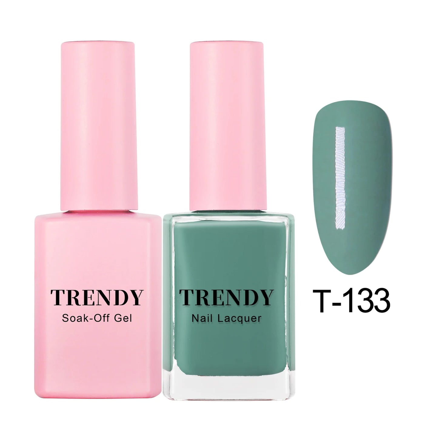 T-133 GREEN SMOKE | TRENDY DUO GEL & LACQUER