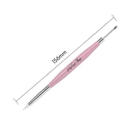 #18A Molding Gel Dual Brush + Scoop Metal Tip (PINK)