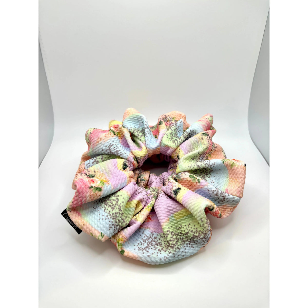Pastel Watercolor Spring Bullet Scrunchie