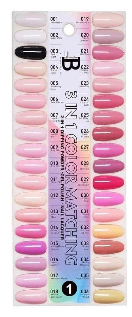 Billionaire Trio Matching 36 Colors Tray#1 (001-036)