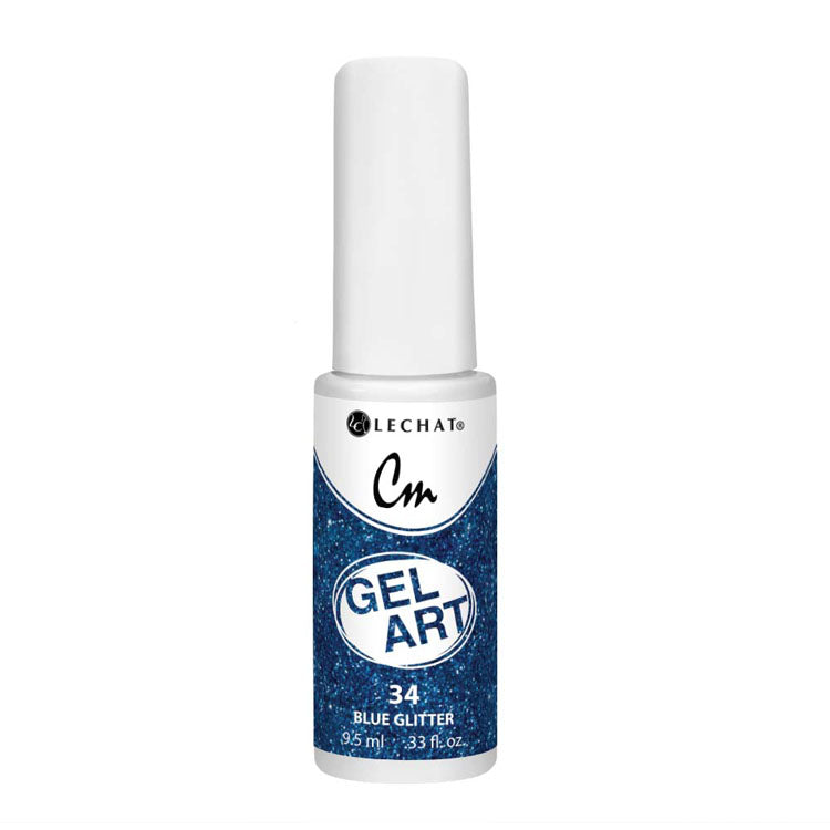 LECHAT CMG GEL ART - CMG34 BLUE GLITTER GEL
