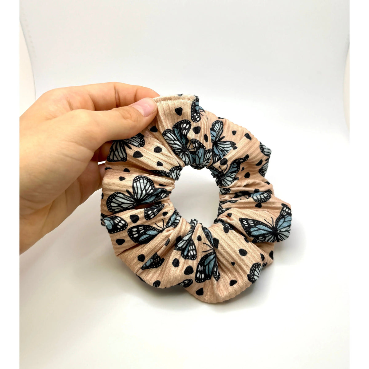 Mini Butterfly Summer Ribbed Scrunchie