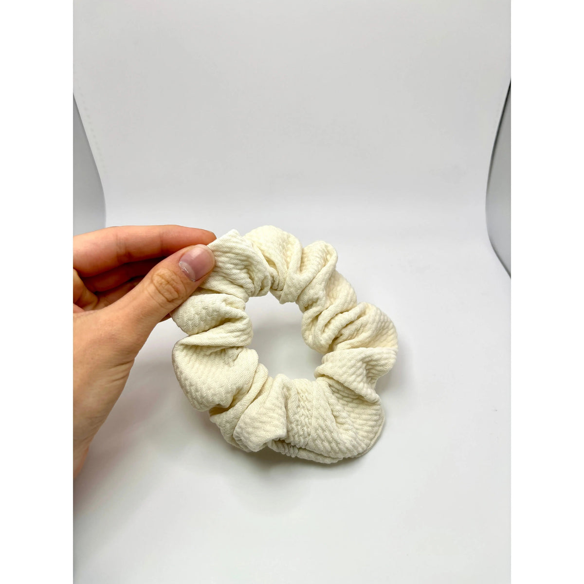 Mini Cream Bullet Scrunchie