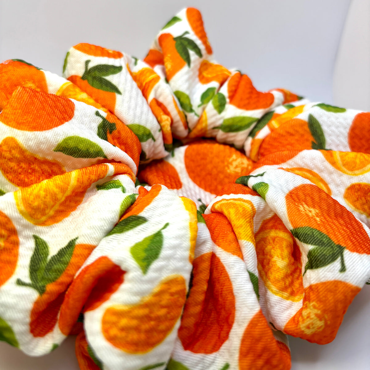 Orange Summer Bullet Scrunchie