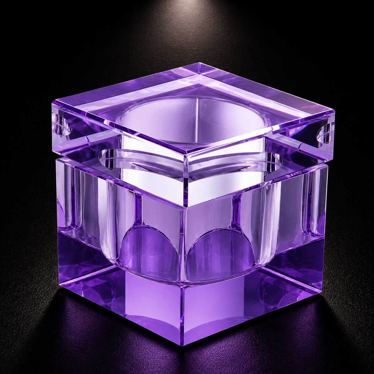 TheNailGoatCo square Dampen dish with lid for acrylic liquid/ nail professionals