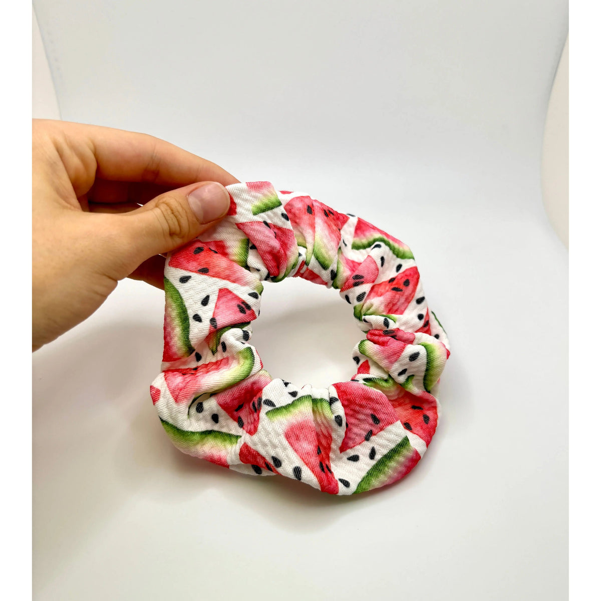 Mini Watermelon Summer Bullet Scrunchie