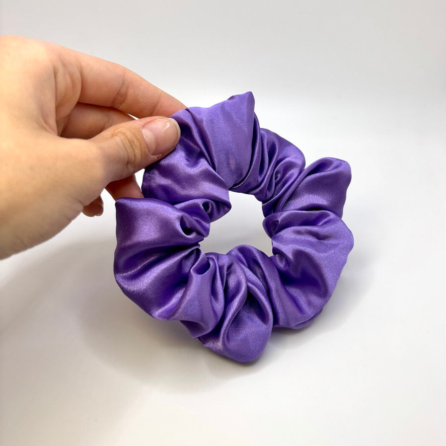 Mini Purple Silk Scrunchie