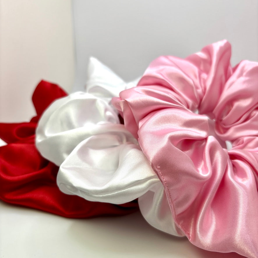 Sweetheart Silk Scrunchie Trio