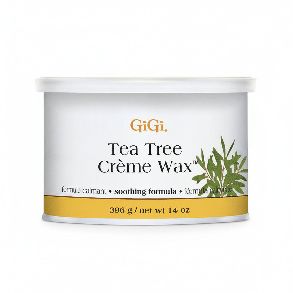 CERA DEPILADORA EN CREMA DE ÁRBOL DE TÉ GIGI 14 OZ.