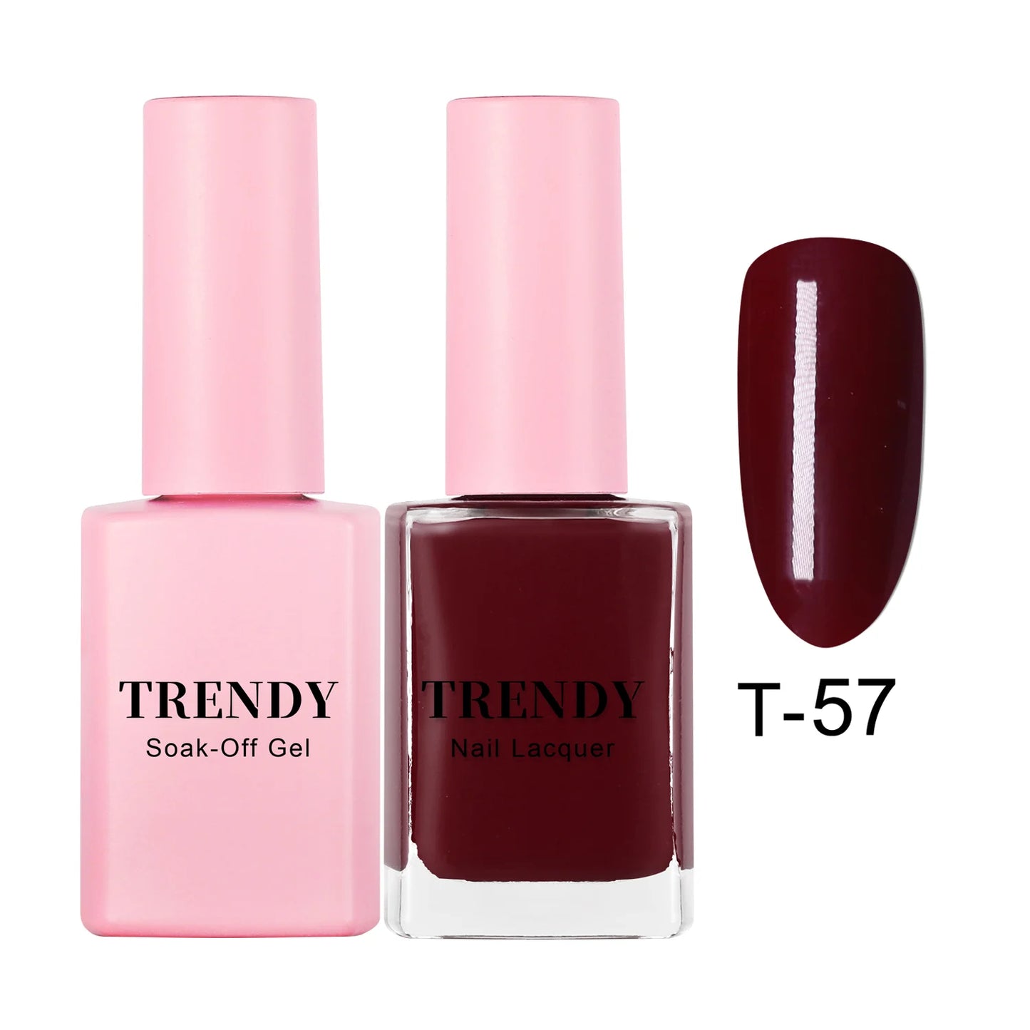 T-57 MYSTERIOUS BLACK | TRENDY DUO GEL & LACQUER
