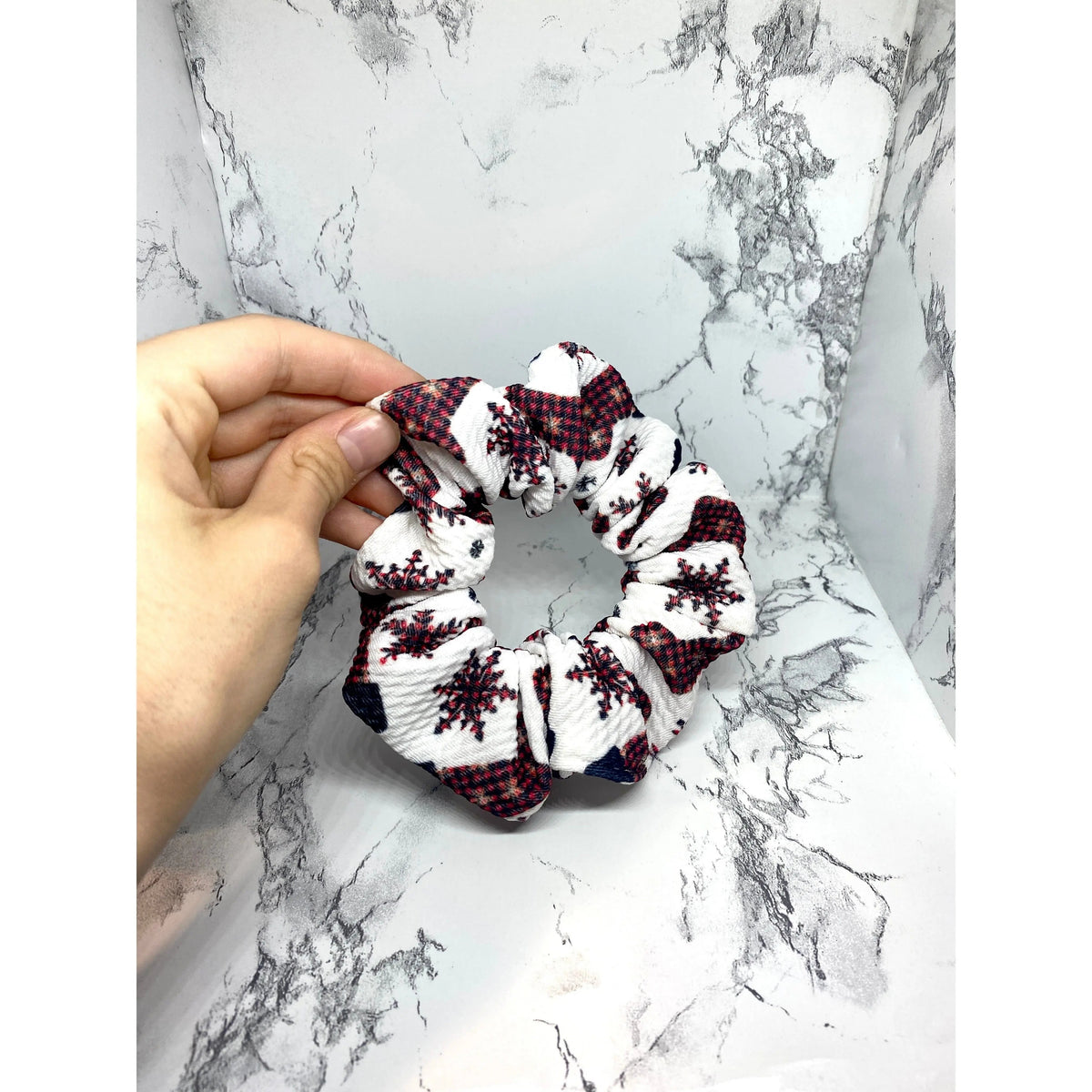 Mini Red Stocking Christmas Bullet Scrunchie