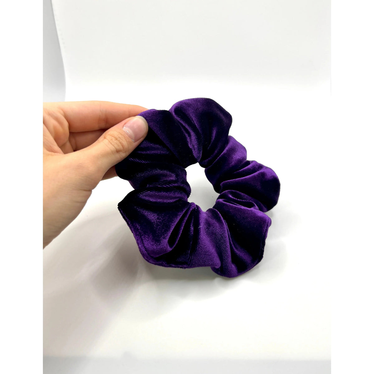 Mini Purple Velvet Scrunchie