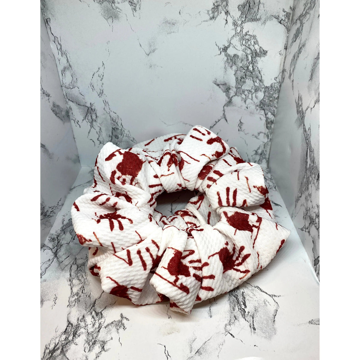 Bloody Hands Halloween Bullet Scrunchie