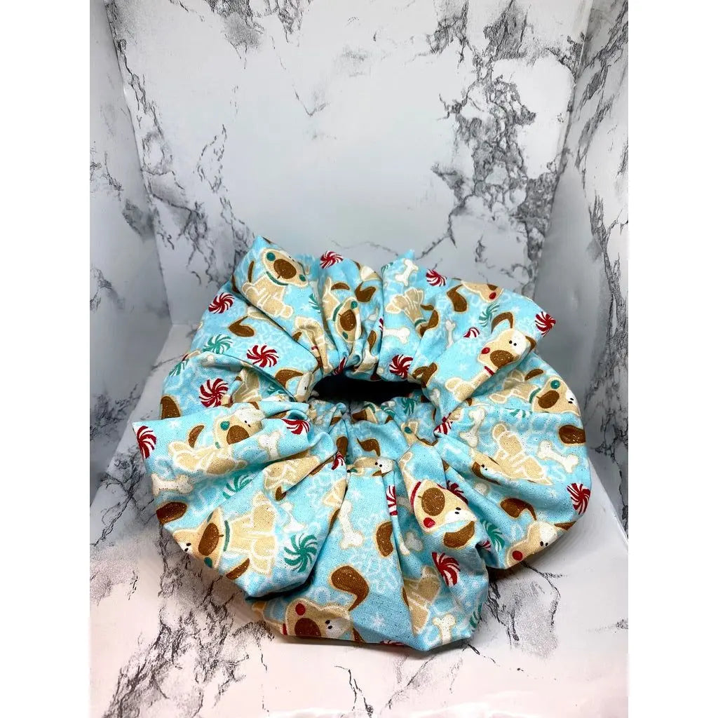 Gingerbread Dogs Christmas Scrunchie
