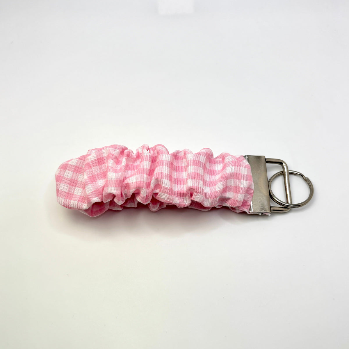 Pink Gingham Spring Scrunchie Wristlet