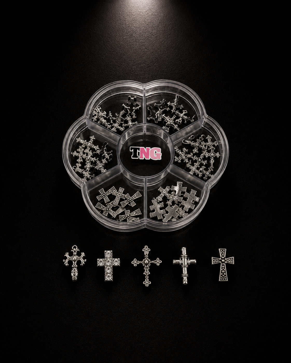 TheNailGoatCo 48 pcs ‘Cross Me’ Nail Charms