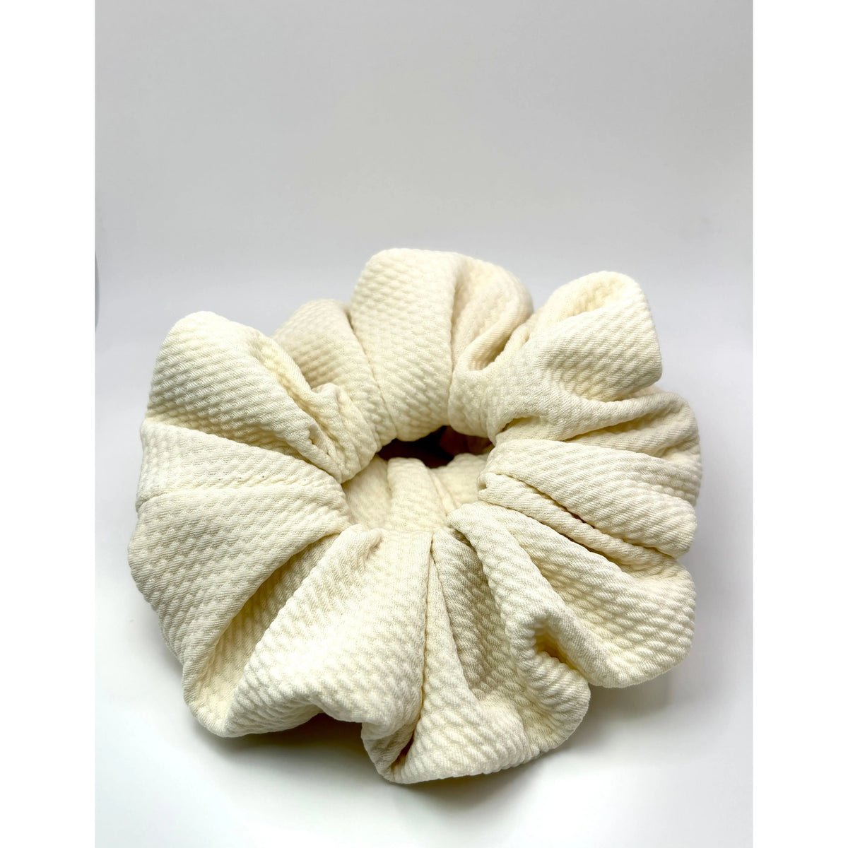 Cream White Bullet Scrunchie