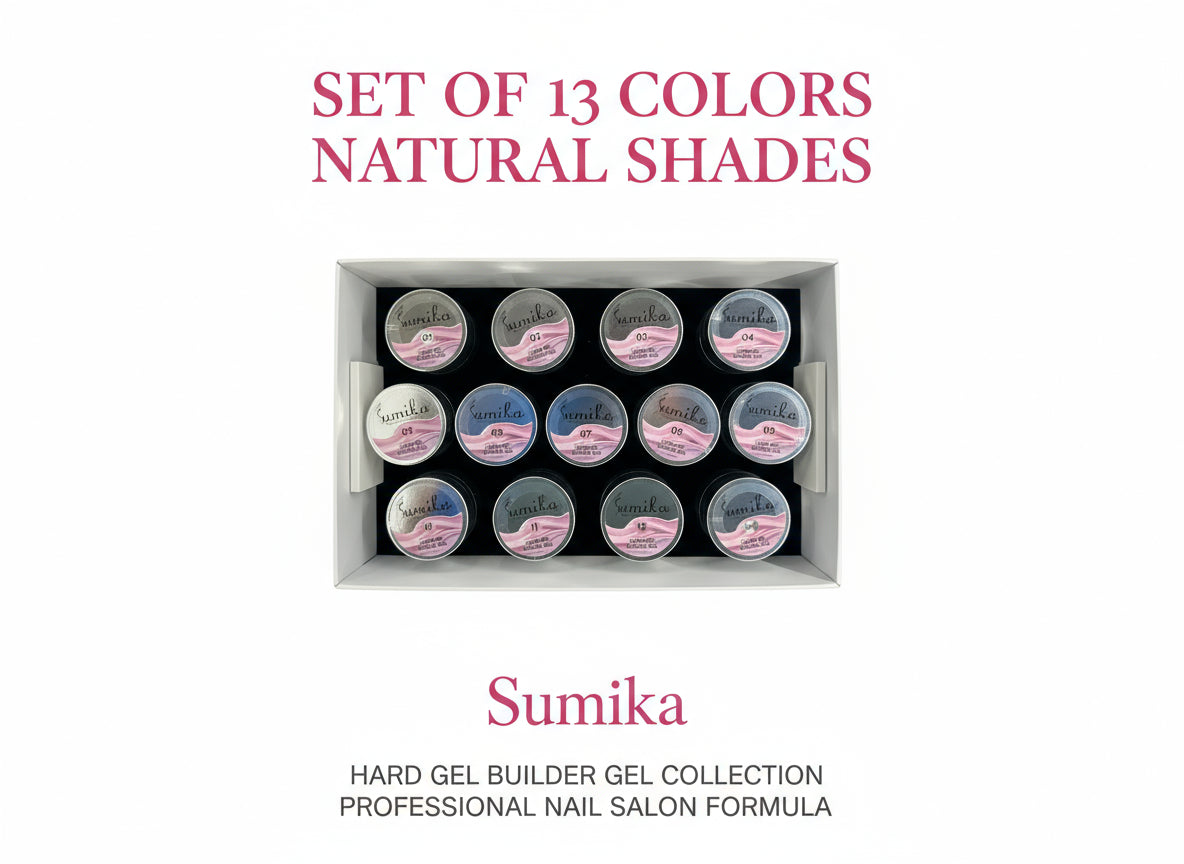 SUMIKA HARD GEL BUILDER GEL COLLECTION - SET OF 13 COLORS