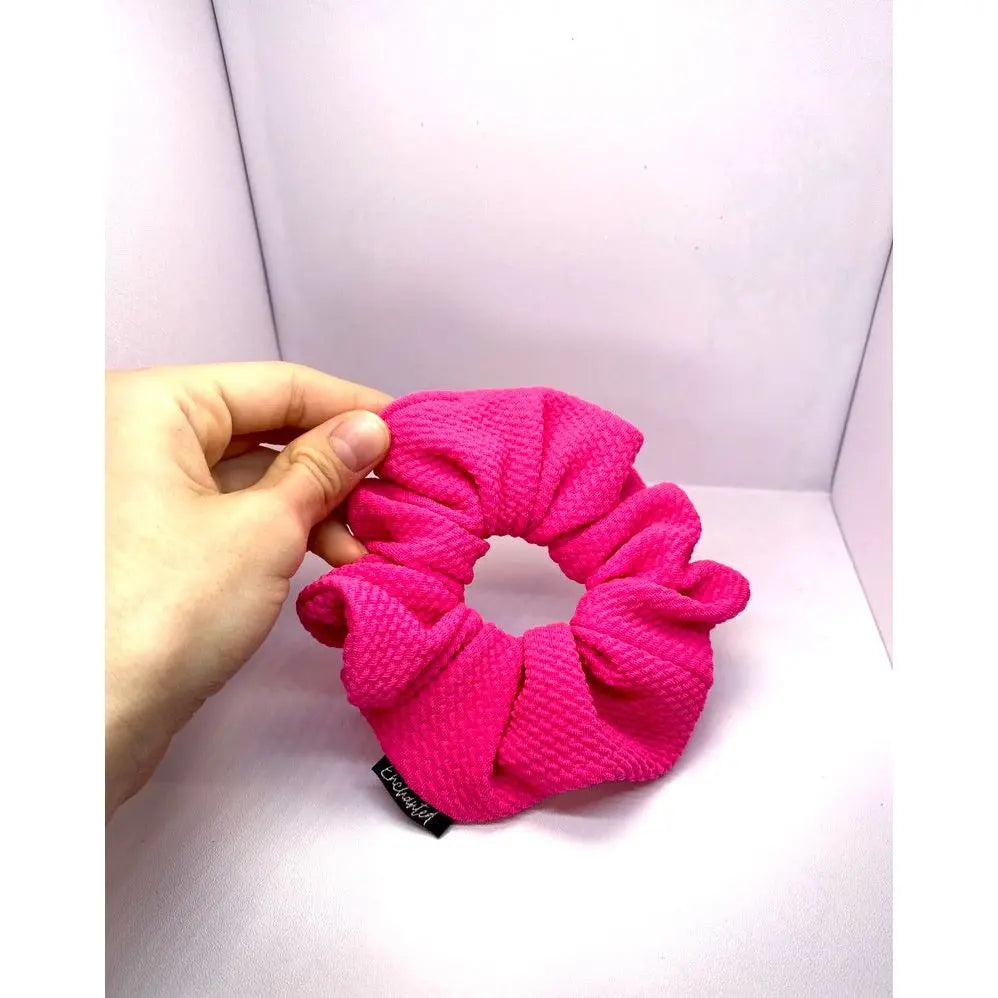 Mini Bright Pink Bullet Scrunchie