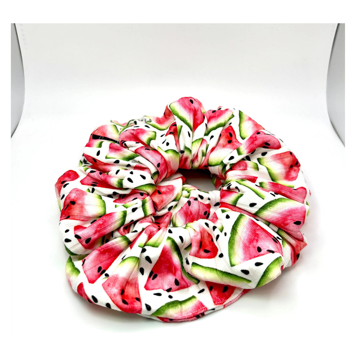 Watermelon Summer Ribbed Scrunchie