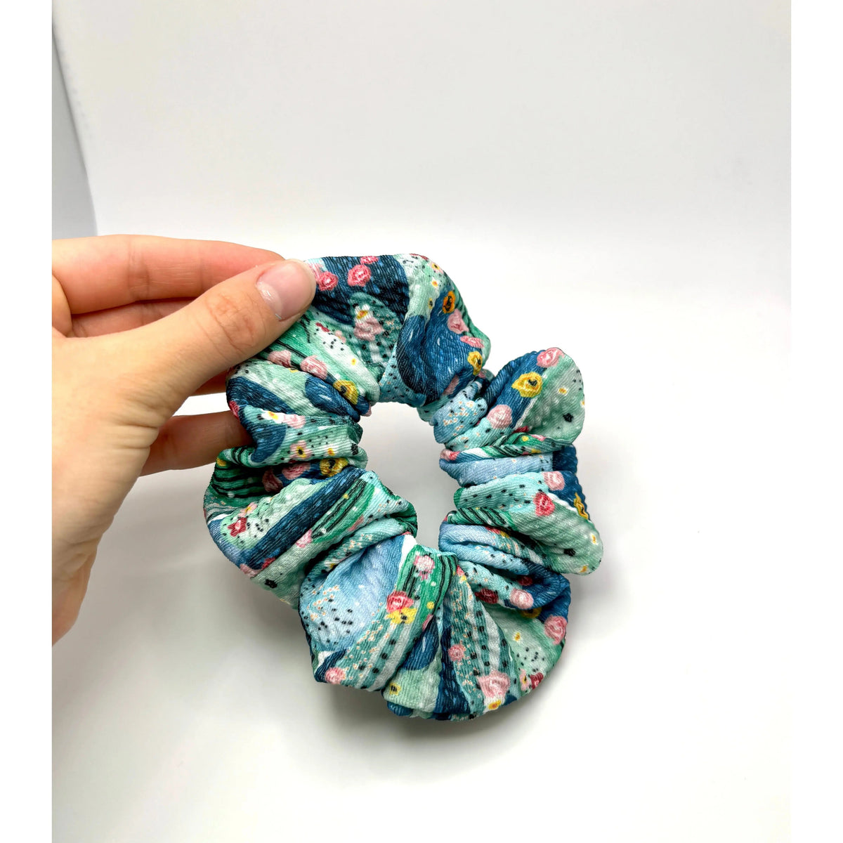 Mini Floral Cactus Bullet Scrunchie