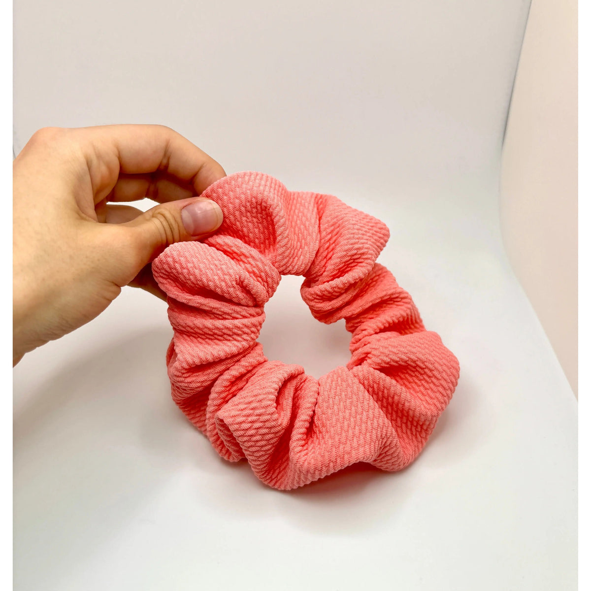Mini Coral Summer Bullet Scrunchie