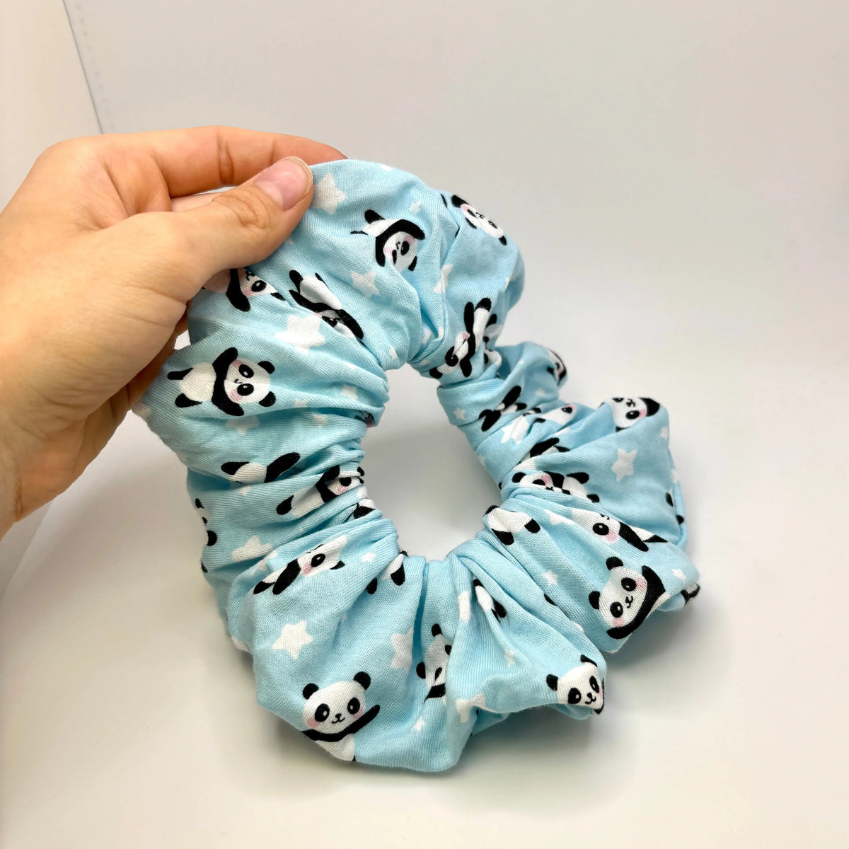Blue Panda Scrunchie