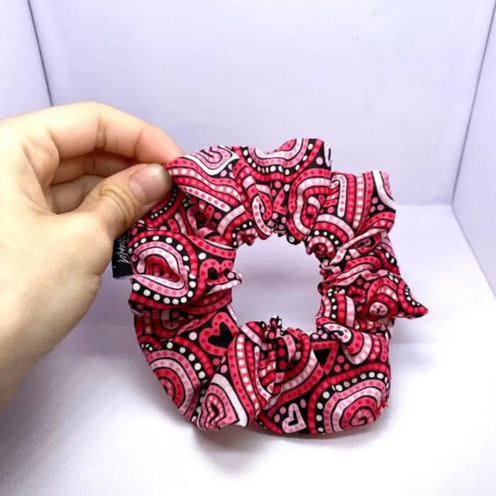 Mini Paisley Hearts Scrunchie