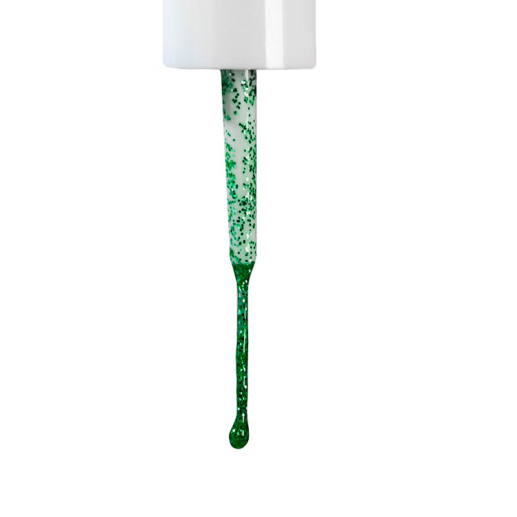 LECHAT CMG GEL ART - CMG33 GREEN GLITTER GEL