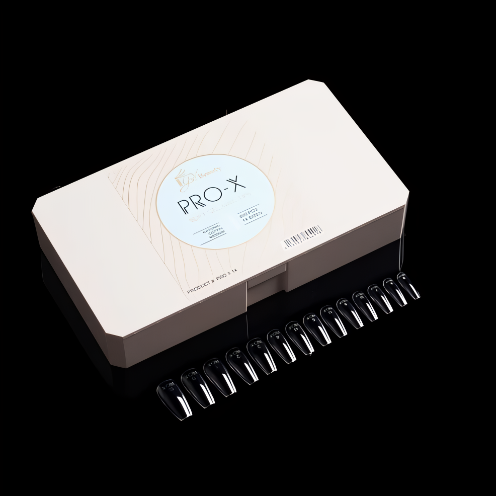 PRO-X SOFT GEL NAIL TIPS 14 - MEDIUM NATURAL COFFIN