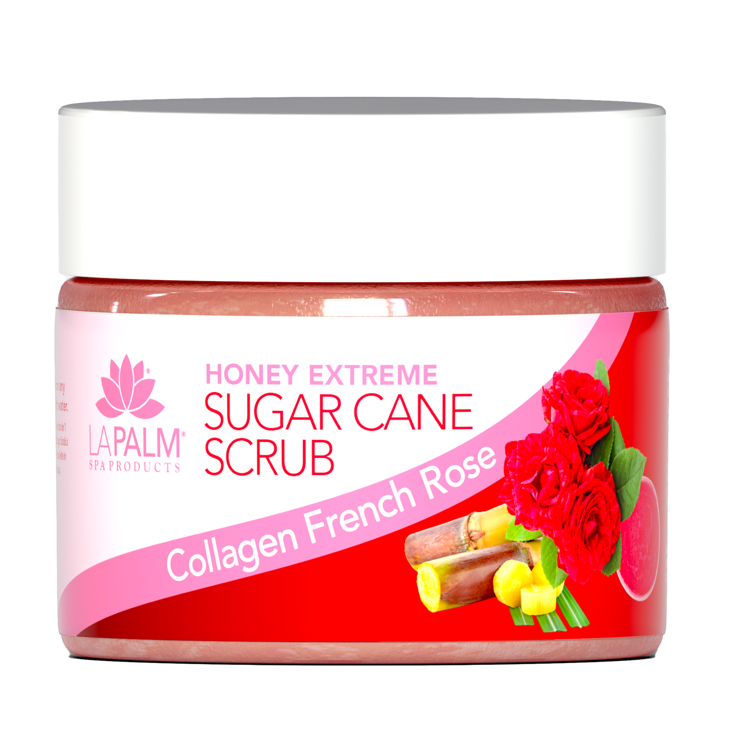 HONEY EXTREME SUGAR CANE SCRUB - COLLAGEN FRENCH ROSE | 12 OZ.