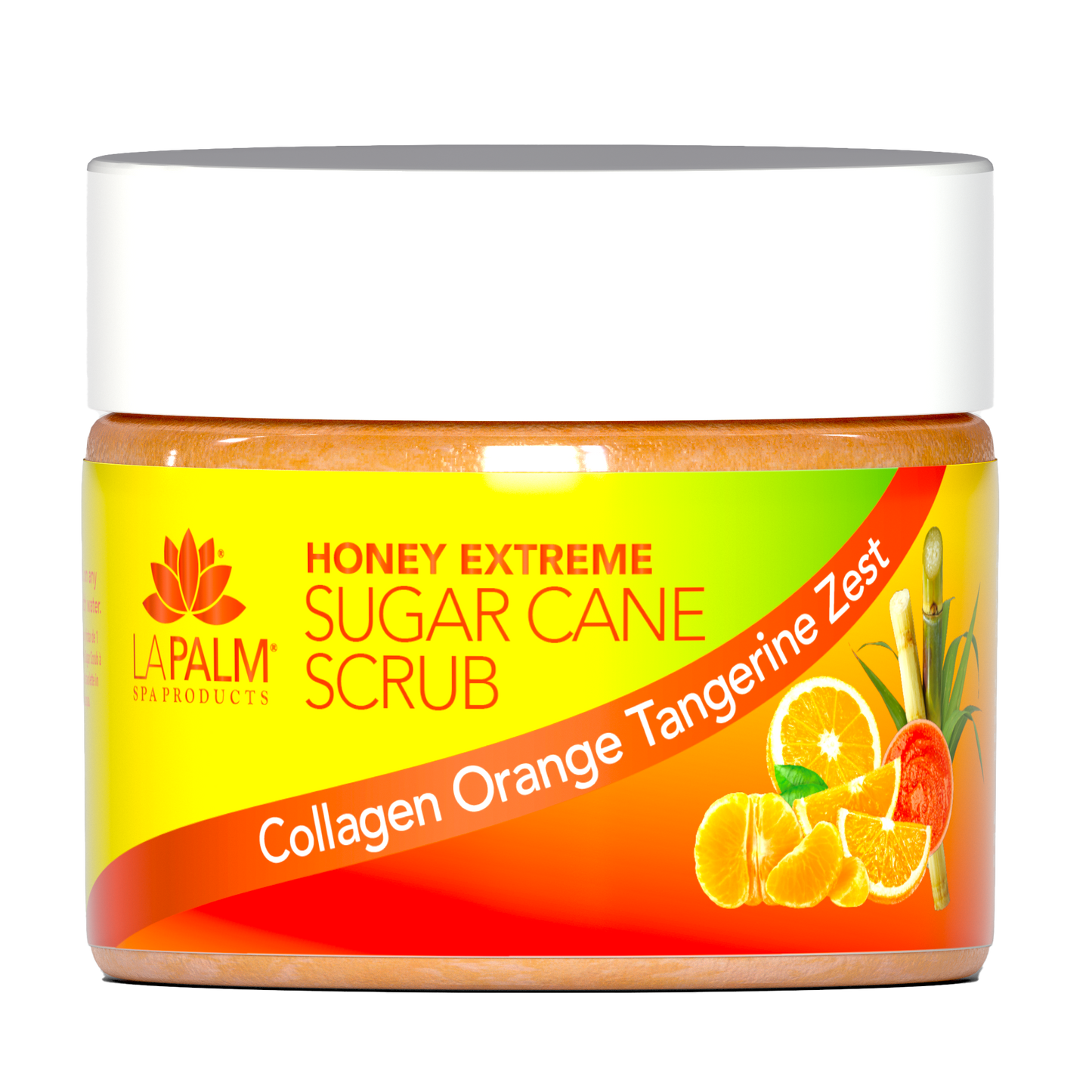 EXFOLIANTE EXTREMO DE MIEL DE CAÑA DE AZÚCAR - COLÁGENO, CÁSCARA DE NARANJA Y MANDARINA | 12 OZ.