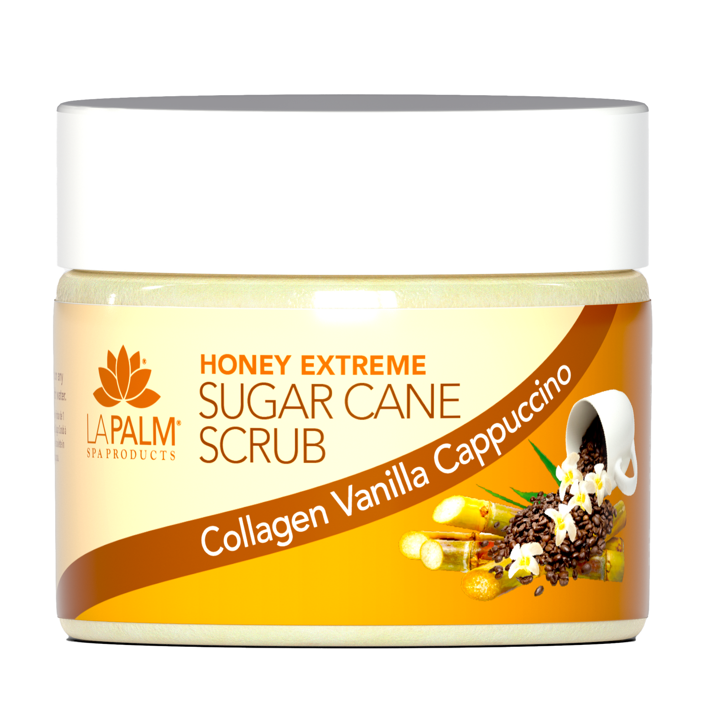 HONEY EXTREME SUGAR CANE SCRUB - COLLAGEN VANILLA CAPPUCCINO | 12 OZ.