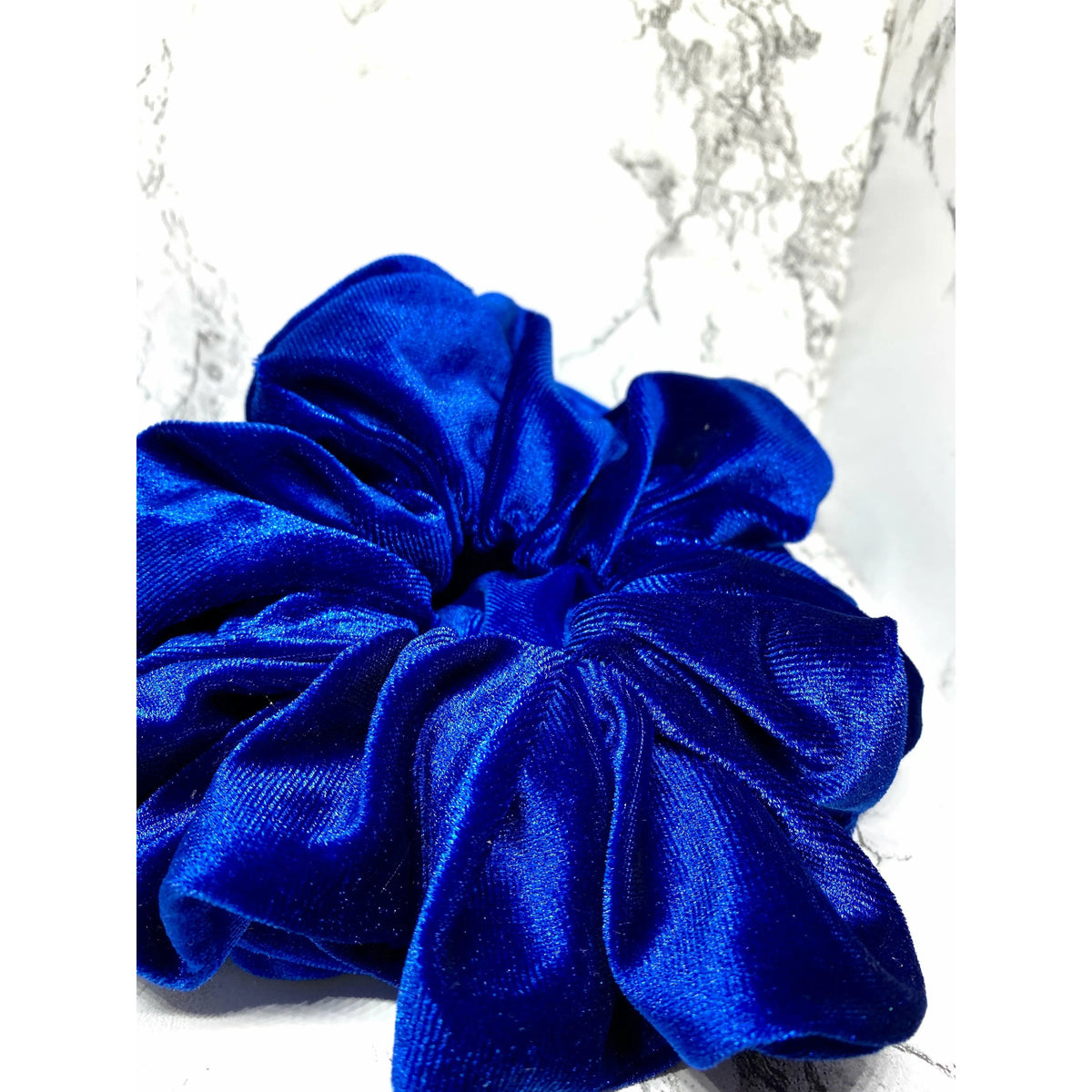 Royal Blue Velvet Scrunchie