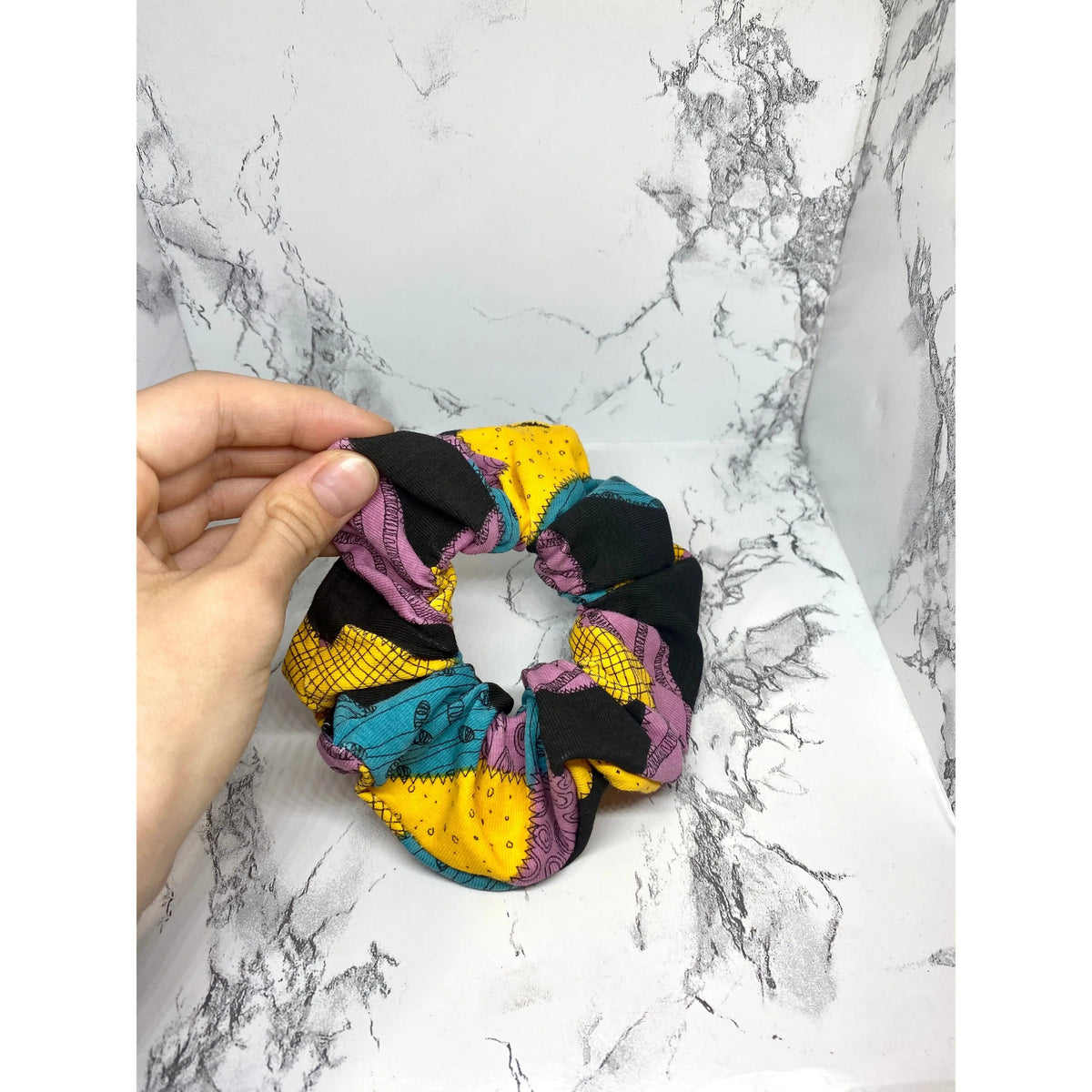 Mini Printed Nightmare Before Christmas Halloween Scrunch