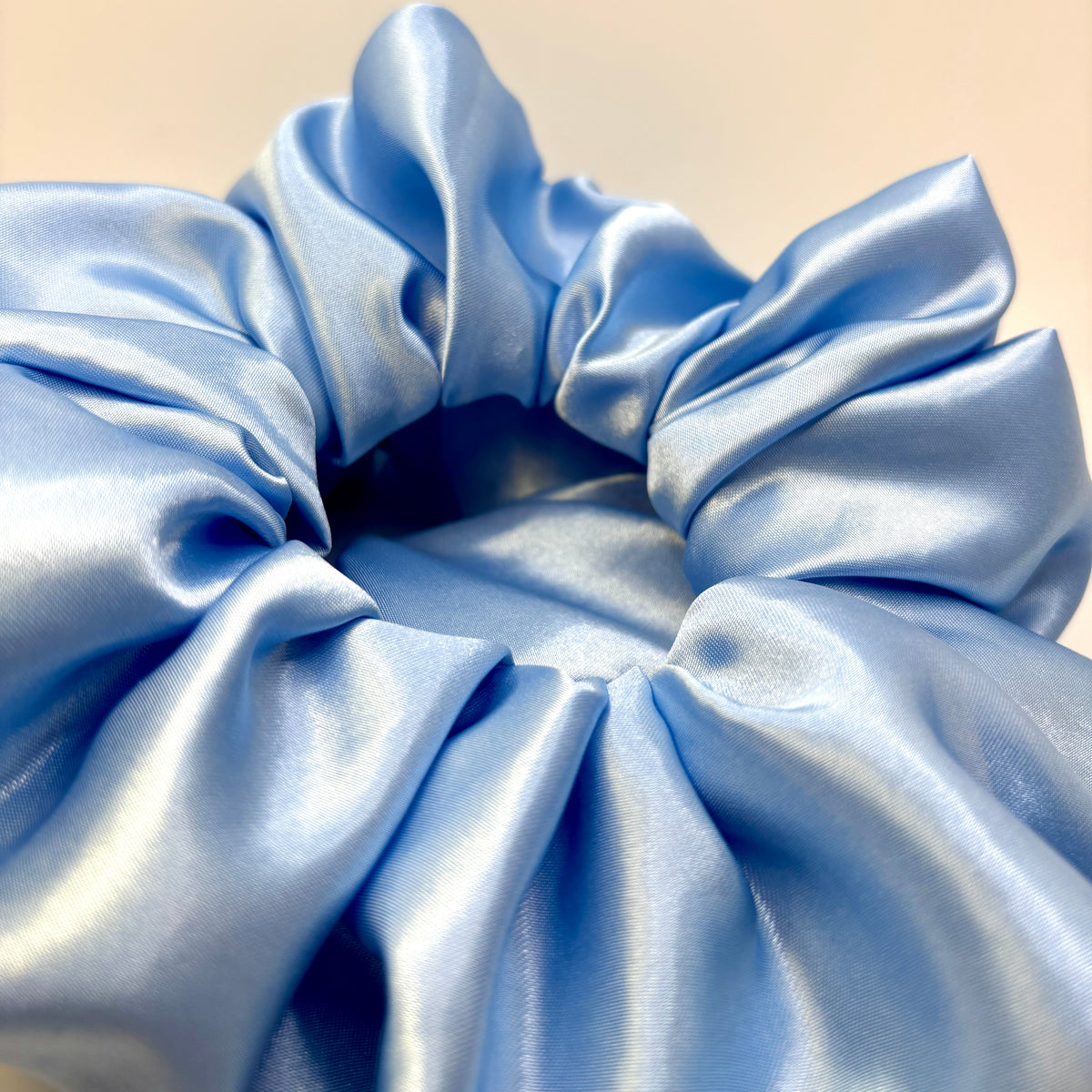 Light Blue Silk Scrunchie