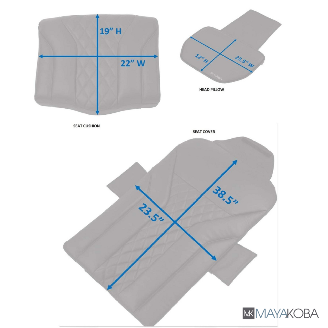 SHIATSULOGIC PEDICURE MASSAGE CHAIR CUSHION COVER SET (COVER SET ONLY)
