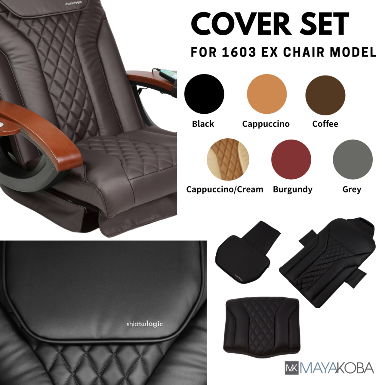 SHIATSULOGIC PEDICURE MASSAGE CHAIR CUSHION COVER SET (COVER SET ONLY)