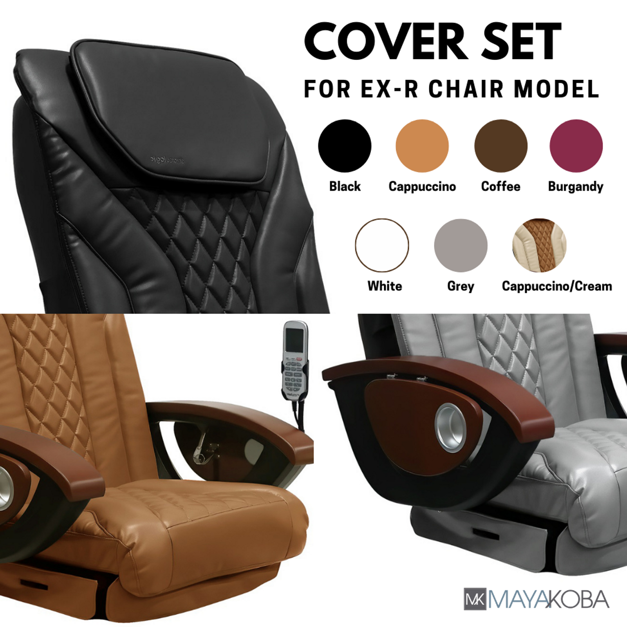 SHIATSULOGIC PEDICURE MASSAGE CHAIR CUSHION COVER SET - EX-R (COVER SET ONLY)