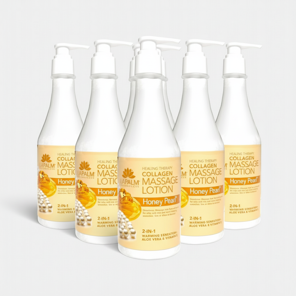 LAPALM COLLAGEN MASSAGE LOTION 8OZ. - HONEY PEARL
