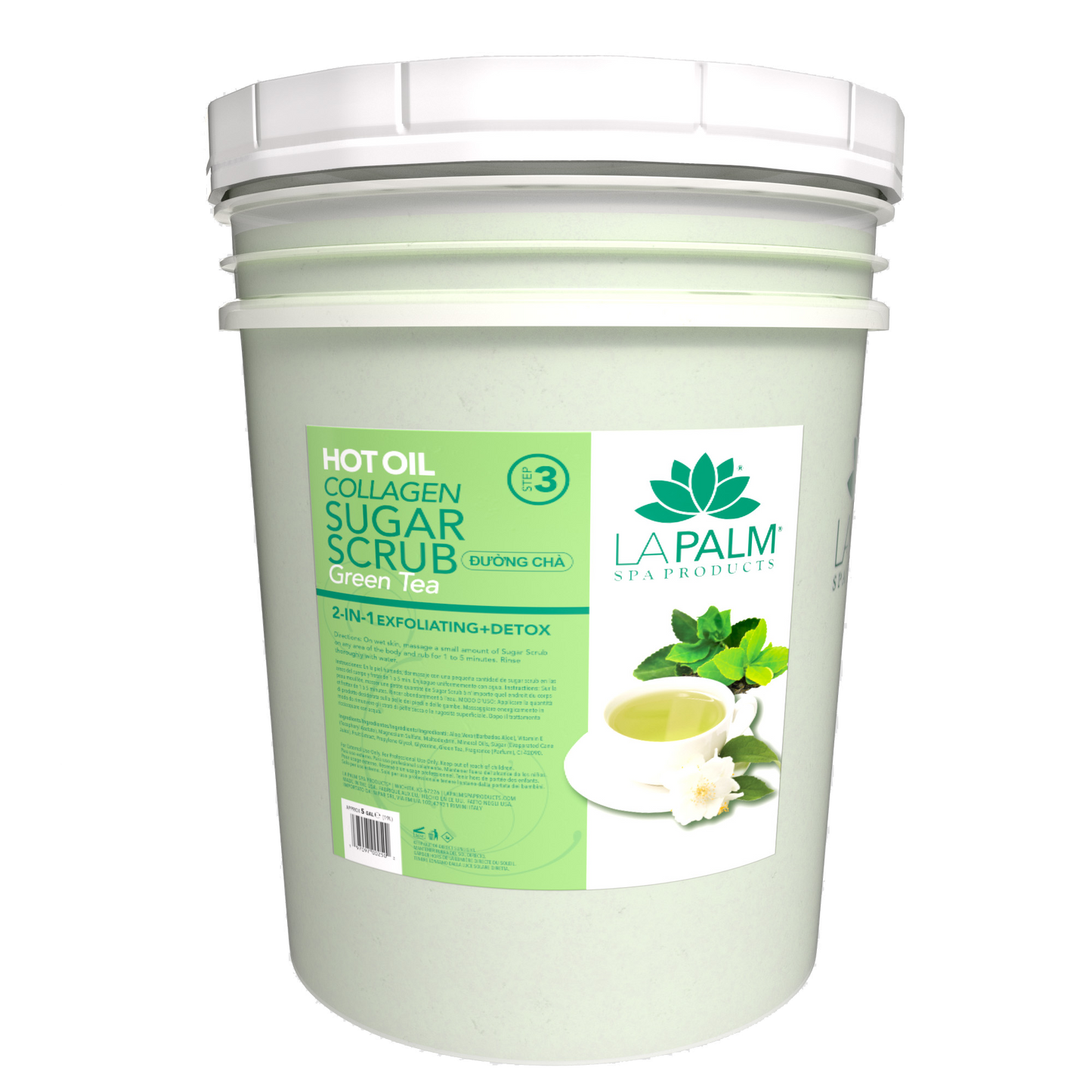 LAPALM HOT OIL COLLAGEN SUGAR SCRUB (5gallons/bucket)