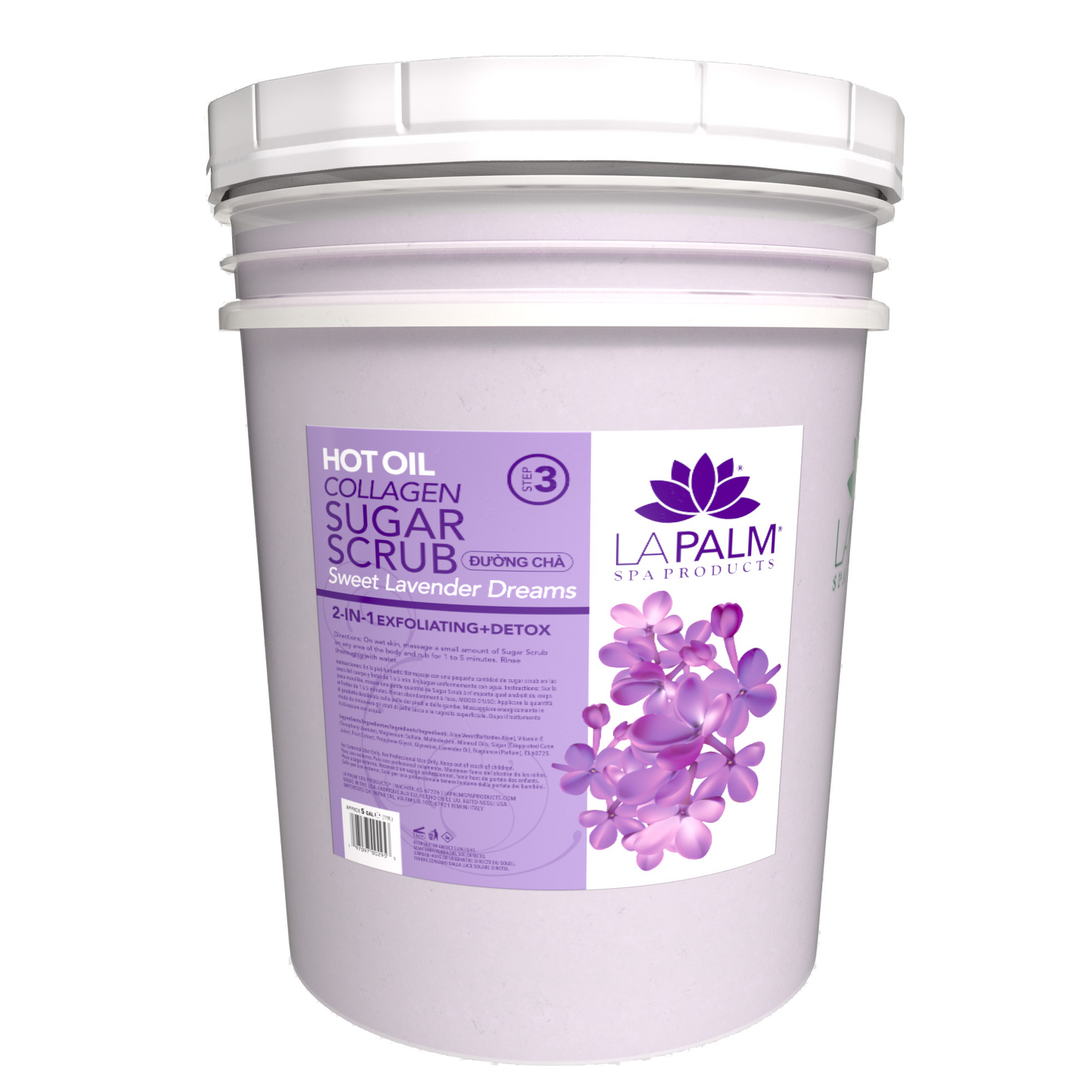 LAPALM HOT OIL COLLAGEN SUGAR SCRUB (5gallons/bucket)