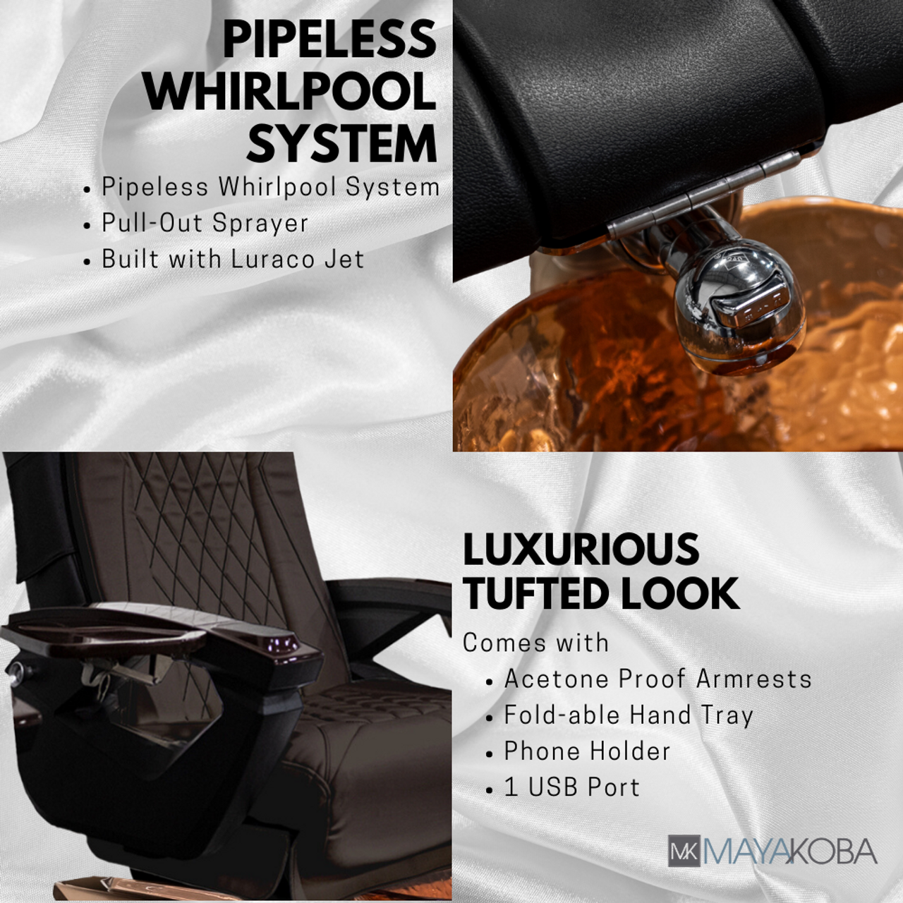 VIGGO II PEDICURE SPA WITH LX CHAIR TOP