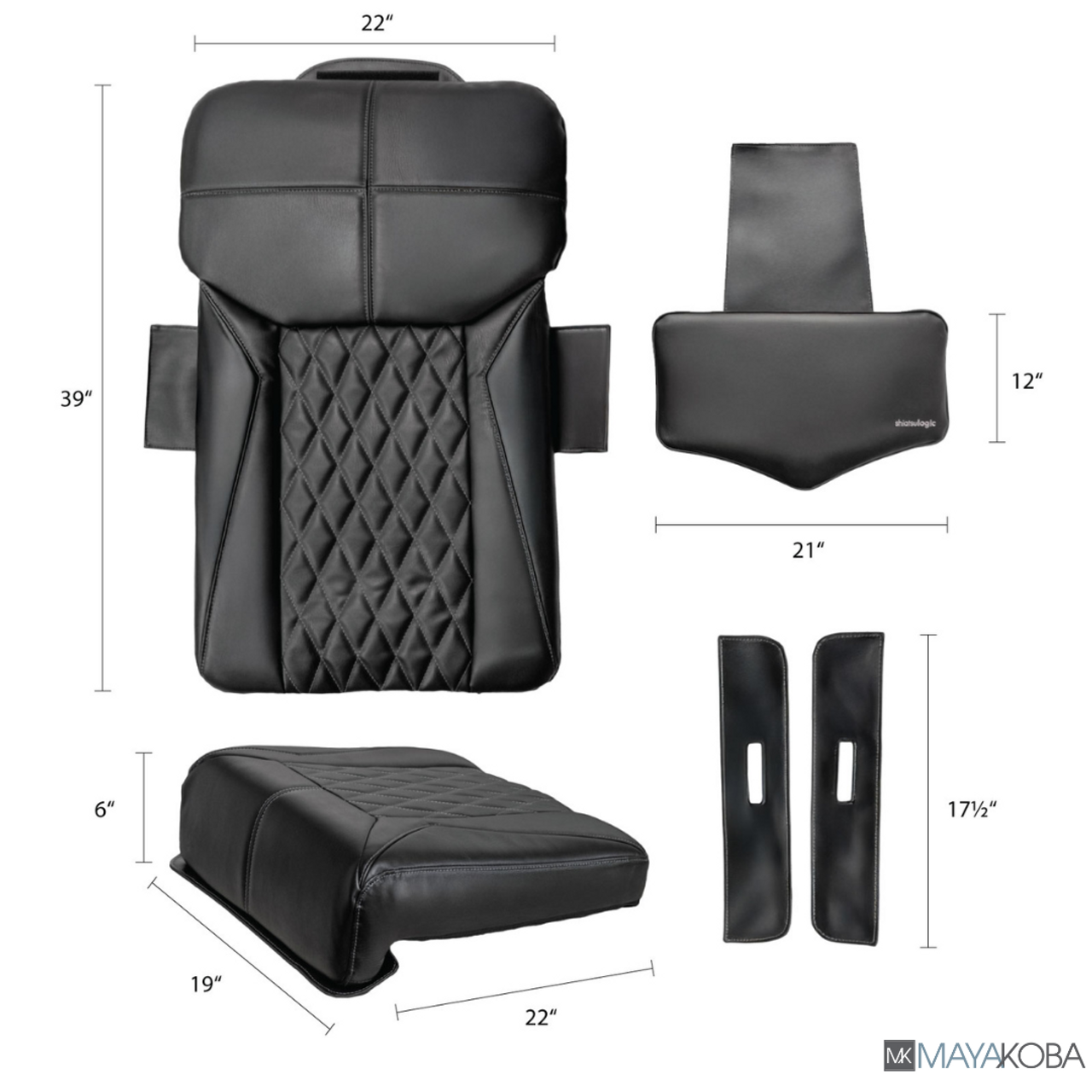 SHIATSULOGIC PEDICURE MASSAGE CHAIR CUSHION COVER SET - LX (COVER SET ONLY)