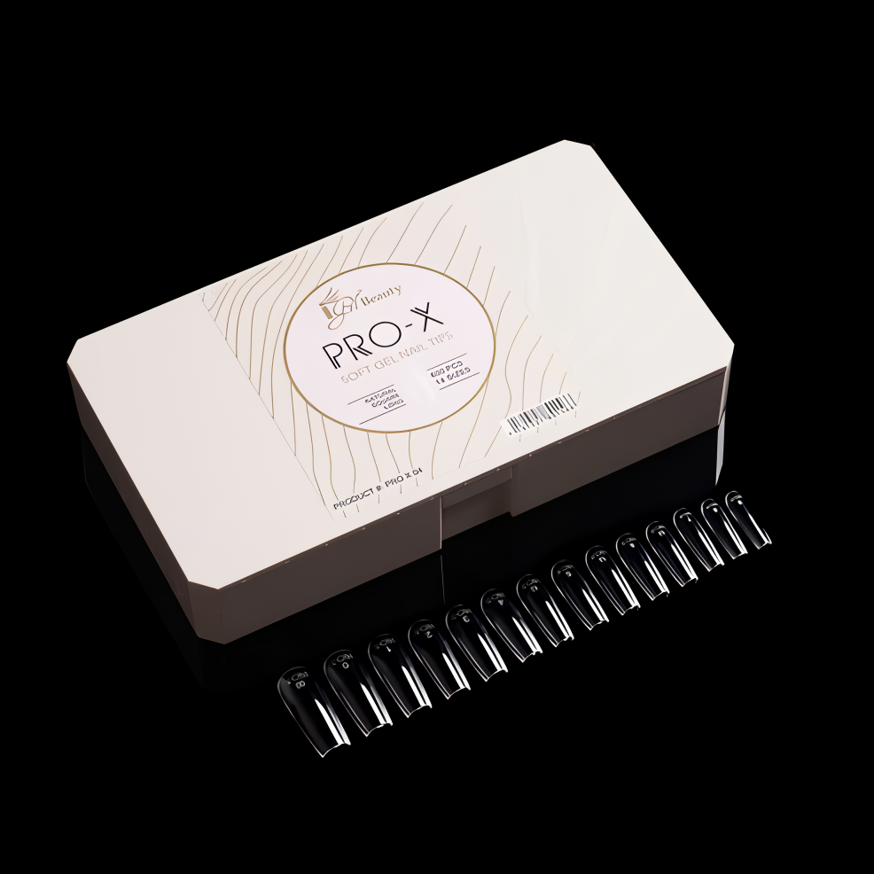 PRO-X SOFT GEL NAIL TIPS 04 - LONG NATURAL SQUARE